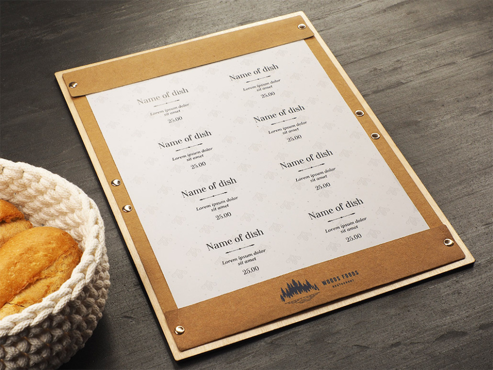 Logo trade business gifts image of: Menu pad 1668121