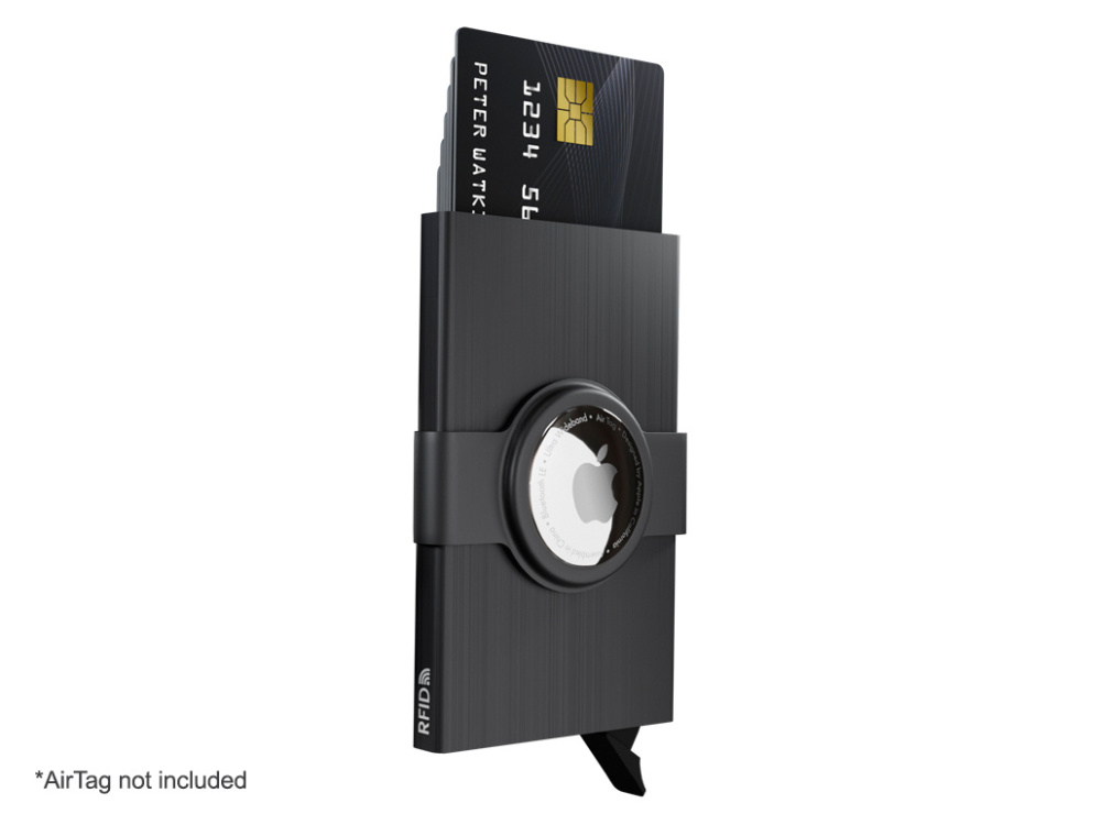 Logo trade corporate gifts image of: RFID credit card case with holder for AirTag 2163155