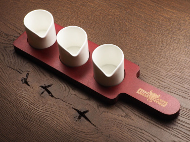 Logotrade promotional merchandise image of: Wooden 3 Shot Serving Board 1863121