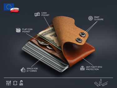 Logo trade business gifts image of: Wallet 384141
