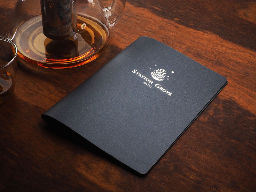 Logo trade business gifts image of: Menu cover 1788319