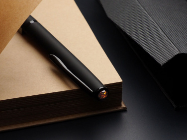 Logotrade promotional gift picture of: Ball pen with AMBER stone 2070036