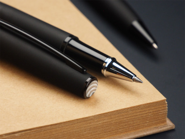 Logo trade advertising products picture of: Striped Flint Pen set 1284036