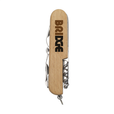 Logo trade corporate gifts picture of: Beechwood Pocket knife