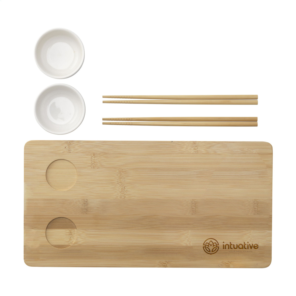 Logotrade corporate gifts photo of: Temaki Bamboo Sushi Tray gift set