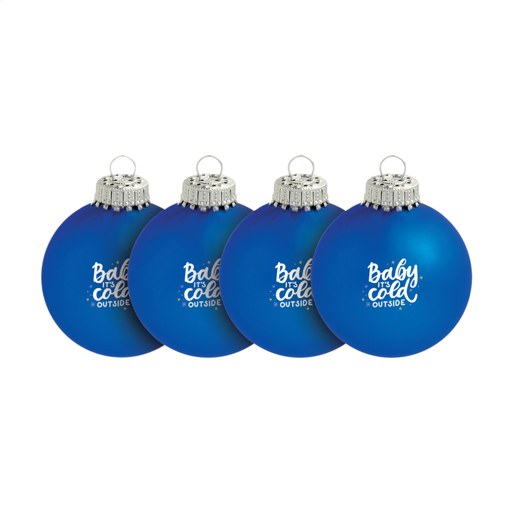 Logotrade advertising product image of: Christmas Bauble Ø 6 cm - set of 4 - Made in Europe