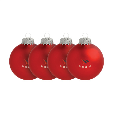 Logo trade promotional item photo of: Christmas Bauble Ø 6 cm - set of 4 - Made in Europe
