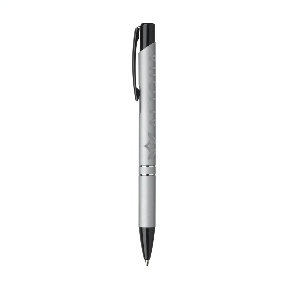 Logo trade promotional product photo of: Ebony Rubberised pen