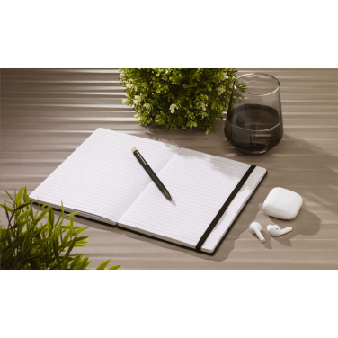 Logotrade advertising product picture of: Bamboo Journal Naked Spine Paper Notebook Black A5