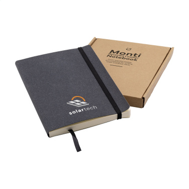 Logotrade promotional merchandise photo of: Monti Recycled Leather - Paper Notebook A5