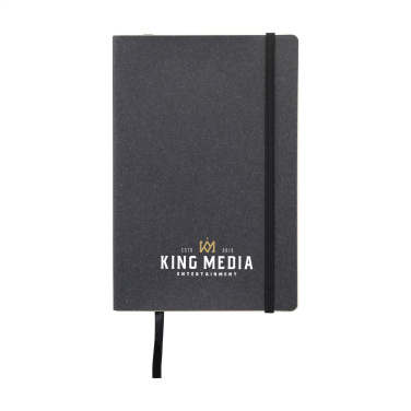 Logo trade promotional merchandise picture of: Monti Recycled Leather - Paper Notebook A5