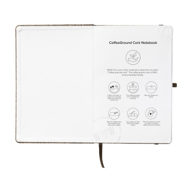 Logotrade promotional product picture of: CoffeeGround Cork Paper Notebook A5