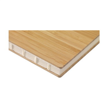 Logo trade promotional giveaways image of: Bamboo Journal Naked Spine Paper Notebook A5