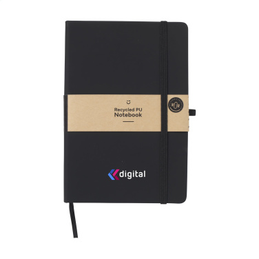 Logotrade promotional giveaway image of: Recycled GRS PU Paper Notebook A5