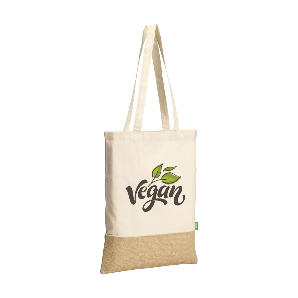 Logotrade promotional product picture of: Combi Organic Shopper (160 g/m²) bag