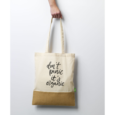 Logo trade promotional gift photo of: Combi Organic Shopper (160 g/m²) bag