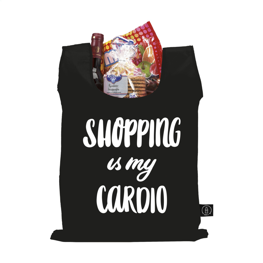 Logotrade promotional items photo of: Shop Easy RPET folding shopping bag