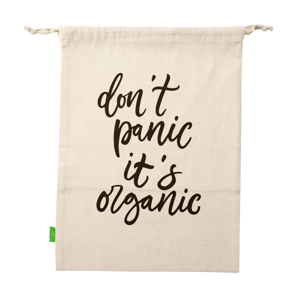 Logo trade corporate gifts image of: Natura Organic GOTS Mesh Bag (120 g/m²) fruit bag