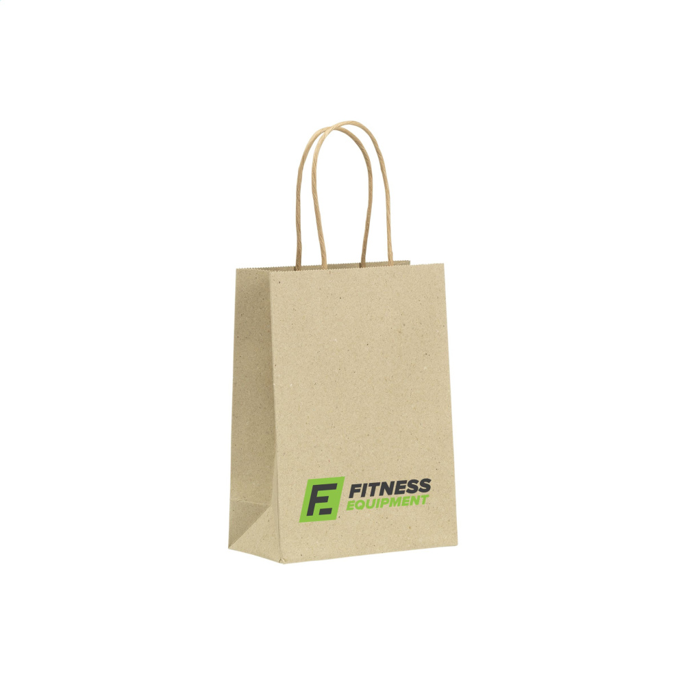 Logotrade promotional item picture of: Leaf It Bag recycled grass paper (120 g/m²) S
