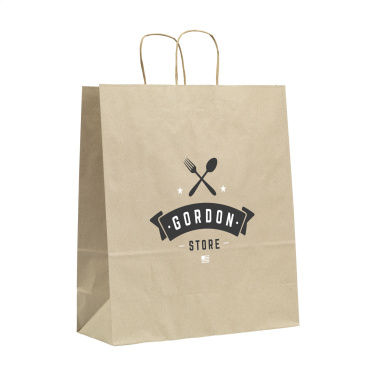 Logotrade promotional gift picture of: Leaf It Bag Wide recycled grass paper (90 g/m²) L