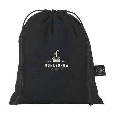 Logotrade promotional gift picture of: Gift Pouch GRS Recycled Cotton (150 g/m²) S