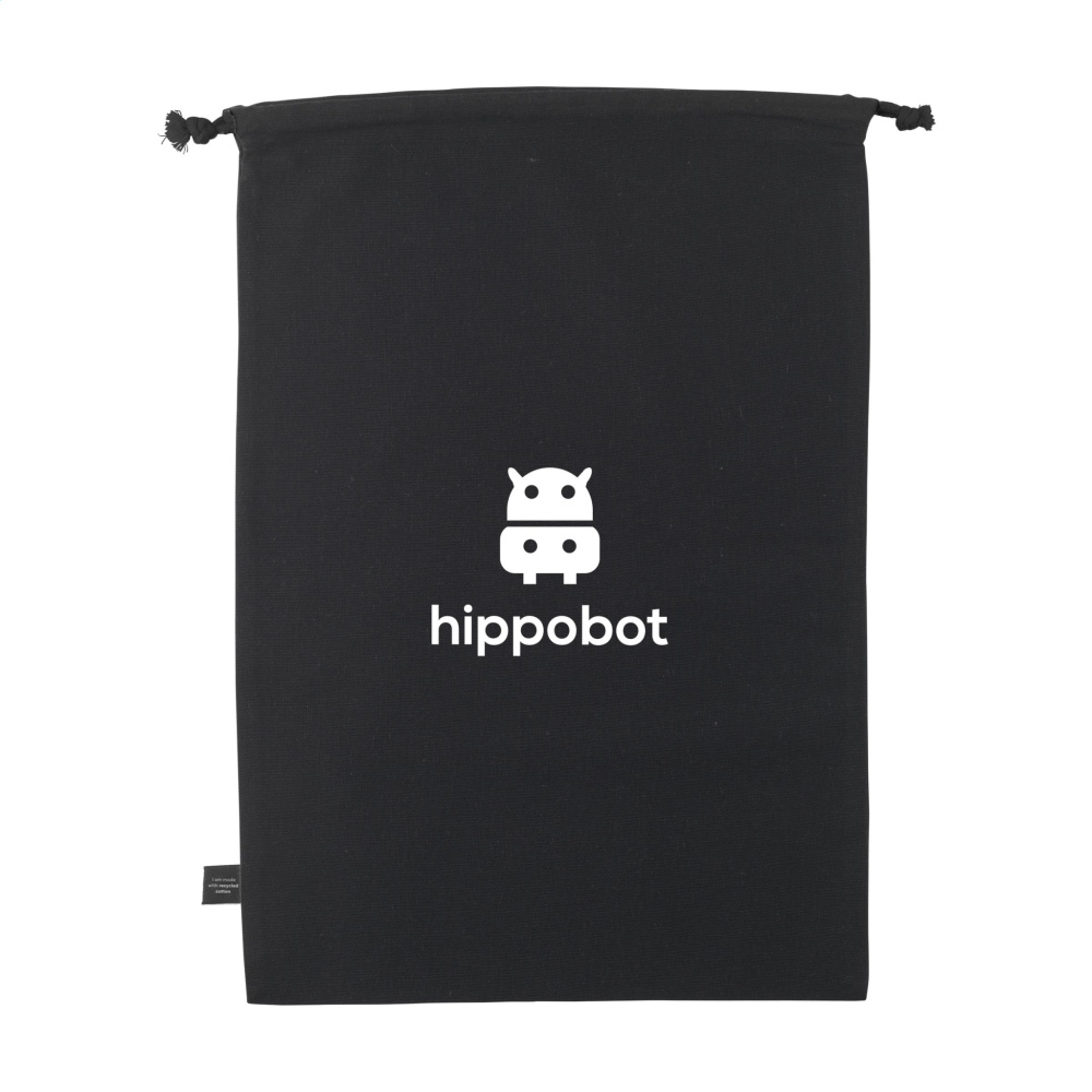 Logo trade promotional giveaways picture of: Gift Pouch GRS Recycled Cotton (150 g/m²) L