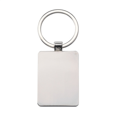 Logo trade business gift photo of: Bamboo Key Rectangle keyring