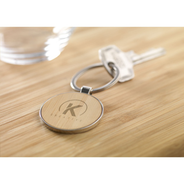 Logotrade advertising products photo of: Bamboo Key Circle keyring