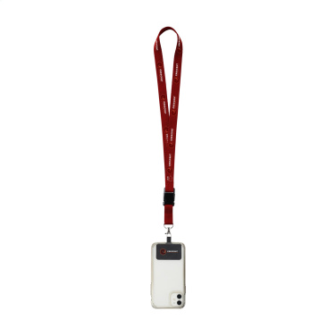 Logo trade promotional gifts picture of: Lanyard Sublimatie Buckle RPET 2 cm with Patch keycord