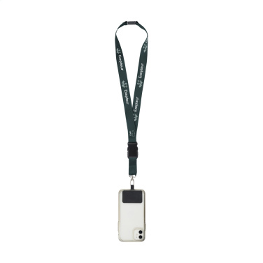 Logo trade business gifts image of: Lanyard Promo Complete Sublimatie RPET 2 cm with Patch