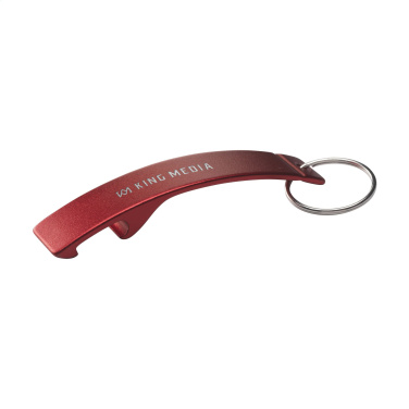 Logo trade promotional items image of: Alu Opener GRS Recycled keyring