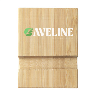 Logo trade promotional gifts picture of: Supporto Bamboo phone stand