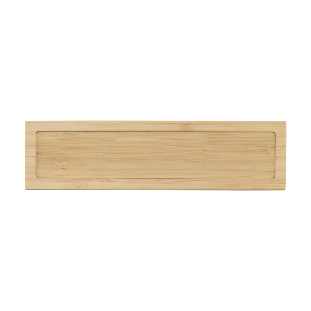 Logo trade promotional giveaways image of: Bamboo Alarm Clock with Wireless Charger