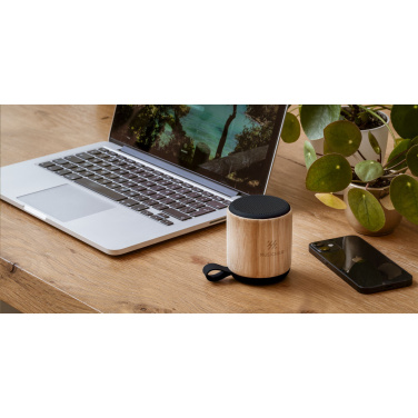 Logo trade promotional product photo of: Timor Bamboo Wireless Speaker