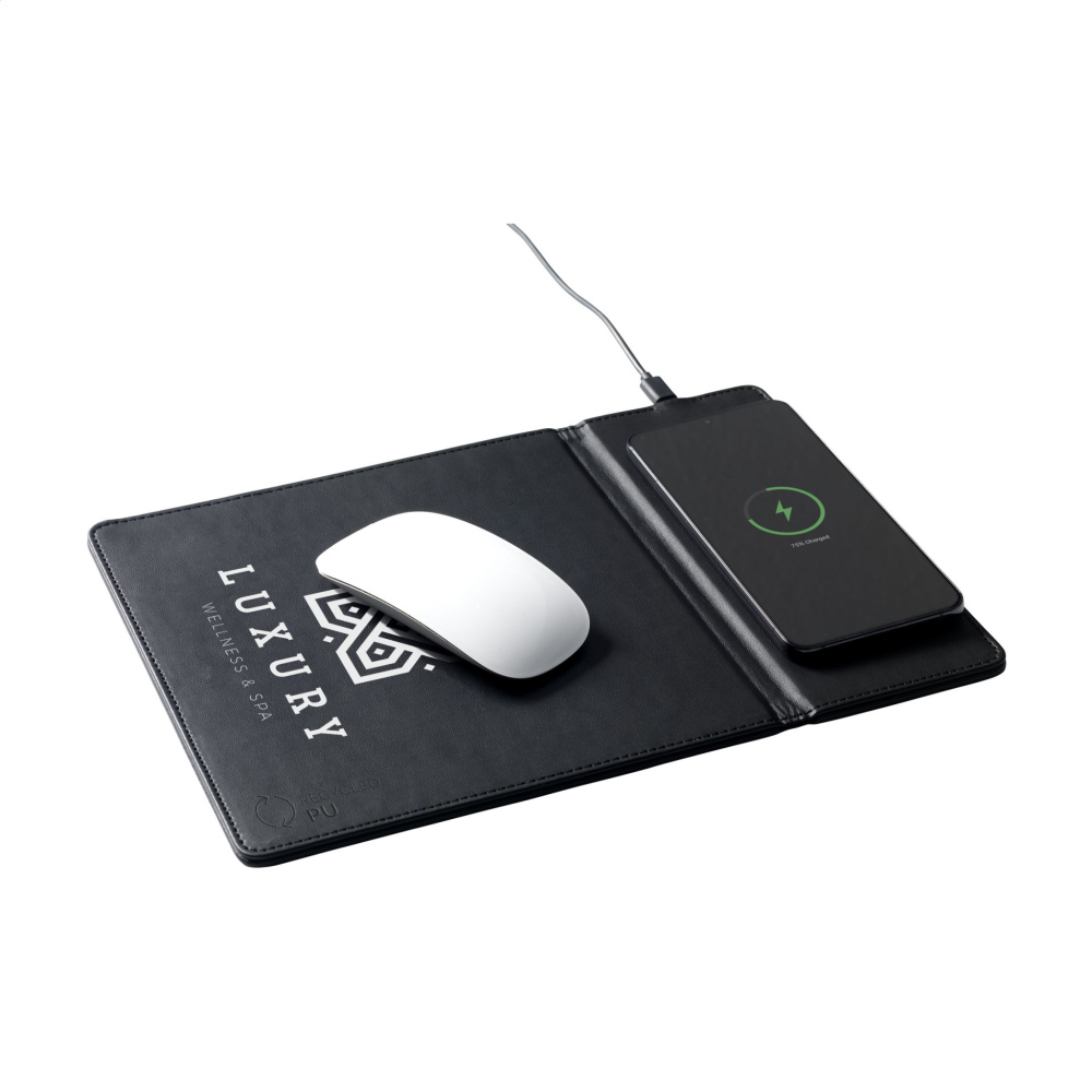 Logotrade advertising products photo of: RCS Recycled Wireless Charging Mousepad