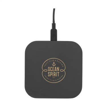 Logo trade promotional gifts picture of: Bamboo Wireless Charger 15W