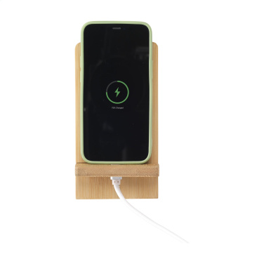 Logo trade promotional giveaway photo of: Miyo Bamboo Phone Stand