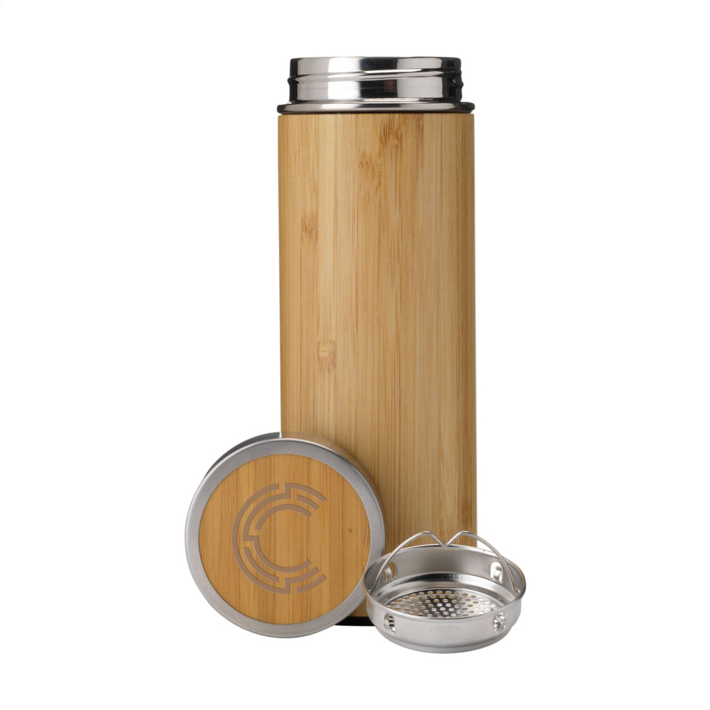 Logotrade promotional giveaway picture of: Osaka 360 ml bamboo thermo bottle/thermo cup