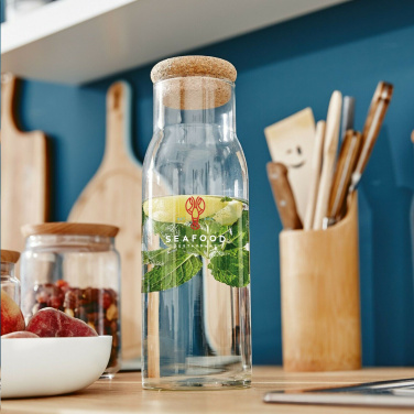 Logo trade promotional giveaways image of: Algarve Carafe 1 L with a cork cap