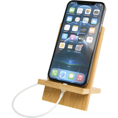 Logotrade promotional product picture of: Ceibo detachable bamboo phone stand