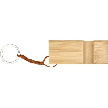Logotrade promotional gift picture of: Bosona bamboo phone holder with keychain