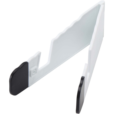 Logo trade promotional product photo of: Buna recycled plastic foldable tablet and phone stand
