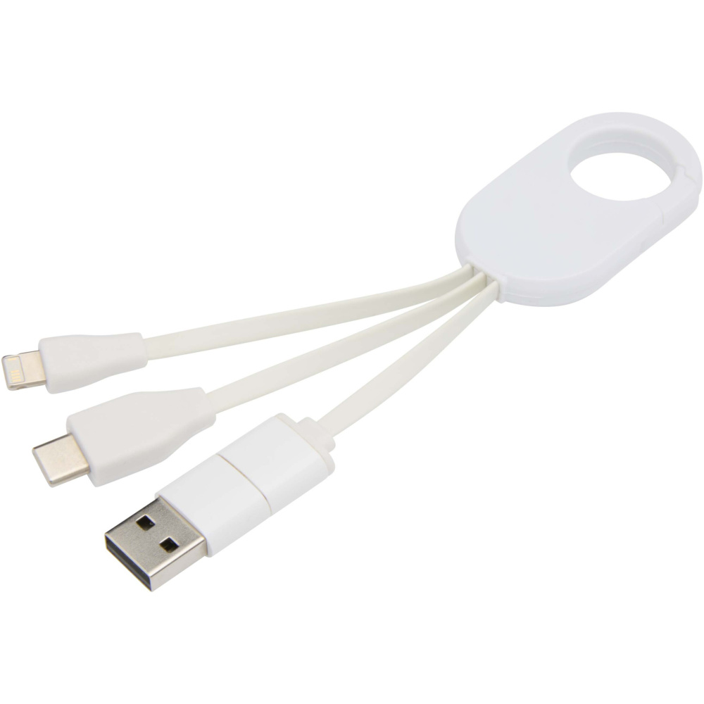 Logotrade promotional gift picture of: Troop 4-in-1 recycled plastic charging cable