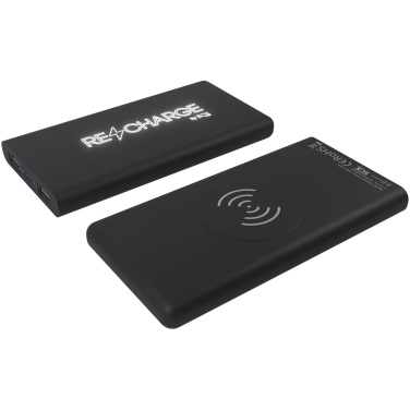 Logotrade promotional giveaway image of: SCX.design P40 10.000 mAh light-up wireless rubber power bank
