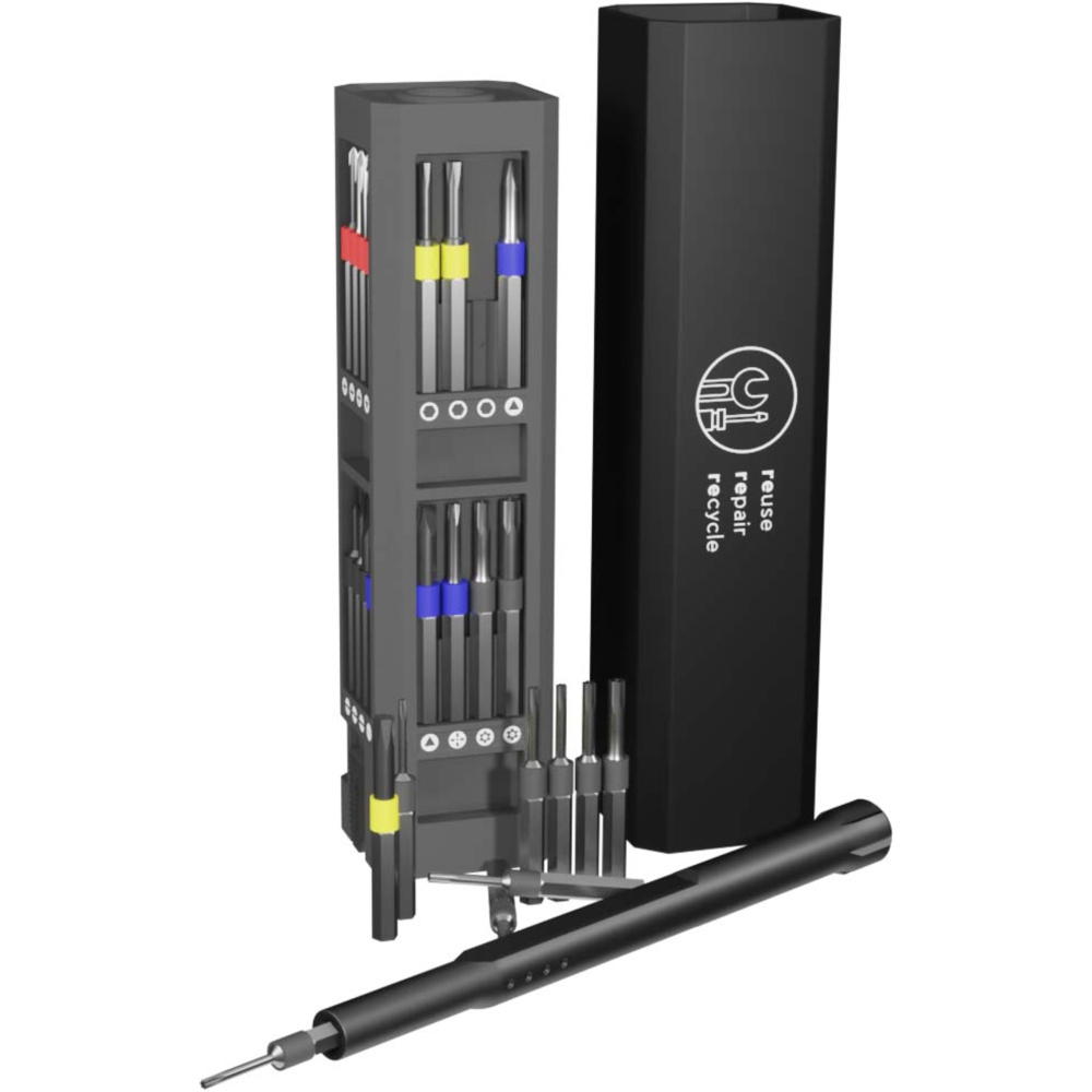Logotrade corporate gifts photo of: SCX.design T20 30-piece screwdriver and repair set in aluminium case