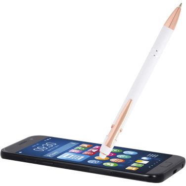 Logo trade promotional merchandise photo of: Nanna ballpoint pen with rose gold finish (blue ink)