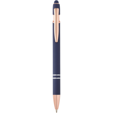 Logotrade promotional product picture of: Nanna ballpoint pen with rose gold finish (blue ink)