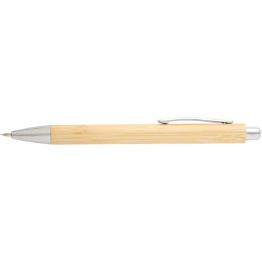 Logo trade promotional gifts image of: Oblys bamboo ballpoint pen and mechanical pencil set (black ink)