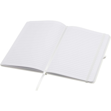 Logo trade promotional products image of: Teak A5 recycled hard cover notebook with lined pages