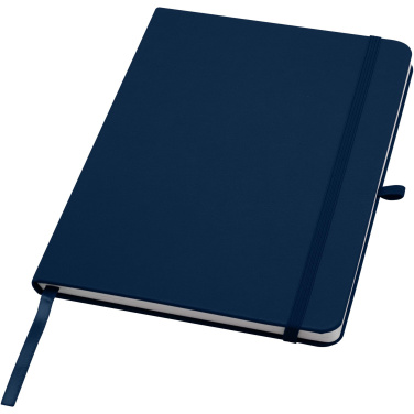 Logo trade promotional products image of: Teak A5 recycled hard cover notebook with lined pages